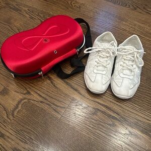 NFINITY White Cheer Shoes With Case Size 6